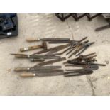 VARIOUS FILES AND RASPS, DIE WRENCHES, TIN SHEARS ETC
