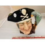 A LARGE ROYAL DOULTON TOBY JUG LONG JOHN SILVER