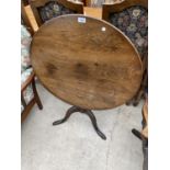 A GEORGIAN OAK TILT TOP SIDE TABLE