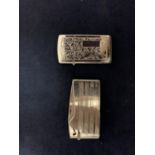 A VINTAGE ZIPPO AND FLICKER LIGHTERS