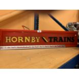 A HORNBY TRAINS ILLUMINATED LIGHT BOX SIGN