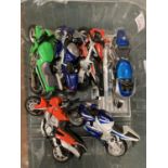 SIX TOY MODEL MOTORBIKES