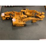 THREE DIECAST CONSTRUCTION MACHINE MODELS