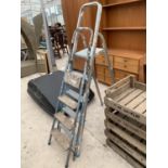 TWO SETS OF STEP LADDERS