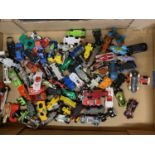 A QUANTITY OF MODEL TOY CARS ETC