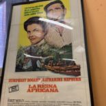 A FRAMED ORIGINAL POSTER LA REINA AFRICANA