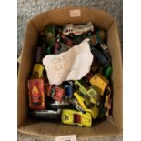 A QUANTITY OF MODEL TOY CARS ETC