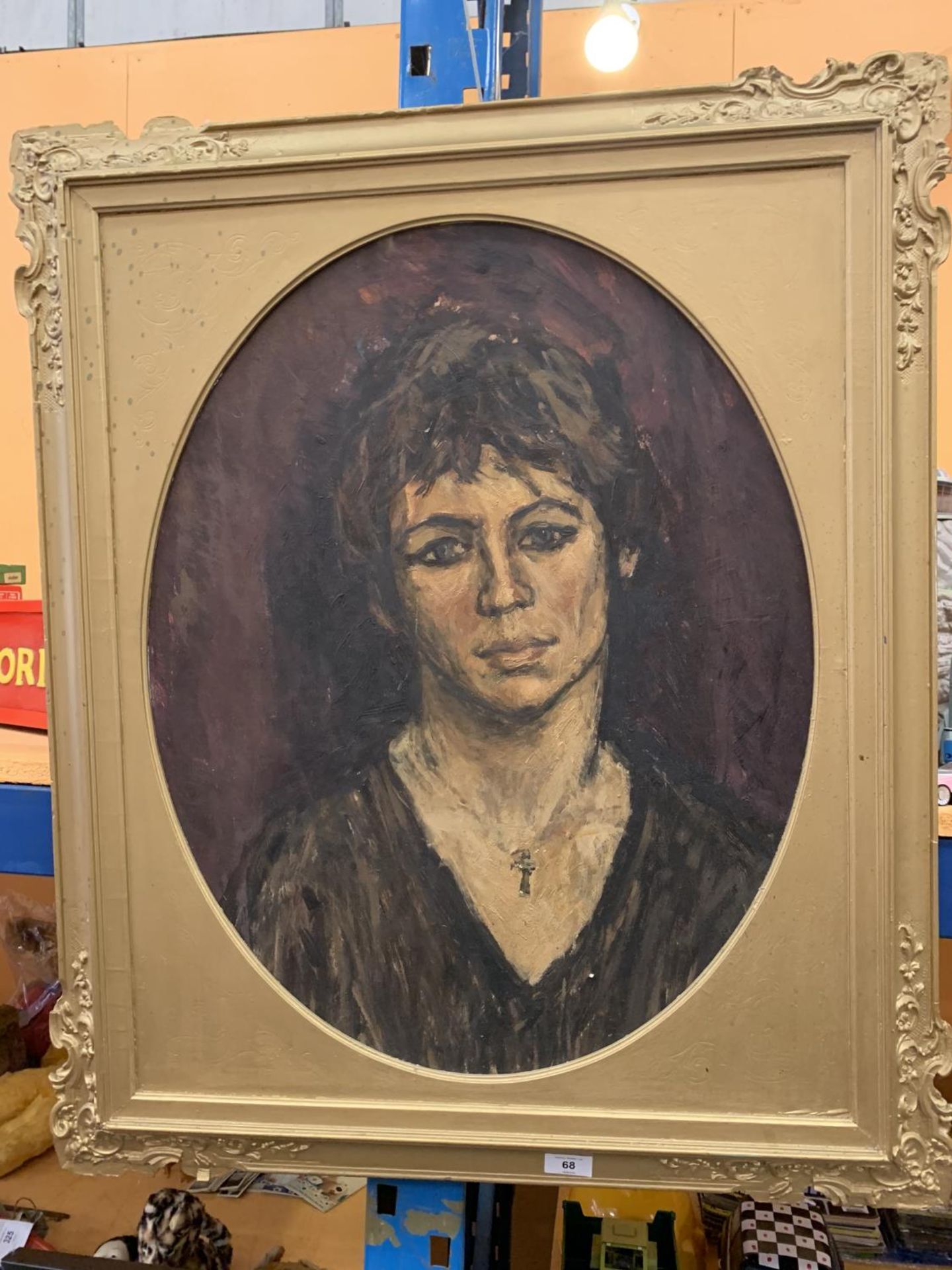 A GILT FRAMED OIL PORTRAIT - MISS BEATRICE WILLIAMS' LIVERPOOL ACADEMY OF ARTS