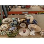 A COLLECTION OF CERAMICS MAINLY PLATES