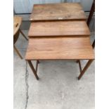 A FRANCE AND SON RETRO DANISH TEAK NEST OF TABLES