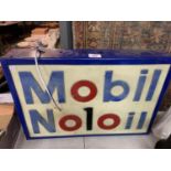 A MOBIL No1 OIL ILLUMINATED LIGHT BOX SIGN