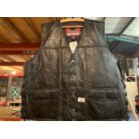 BE A REBEL MENS LEATHER WAISTCOAT