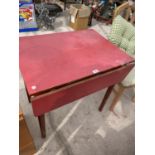 A RETRO FORMICA DROP LEAF TABLE