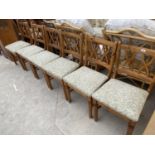 SIX DUCAL PINE DINING CHAIRS