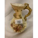 A ROYAL WORCESTER EWER JUG MADE OF BLUSH IVORY