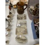 VARIOUS PAPERWEIGHTS AND A JUG