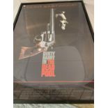 A FRAMED ORIGINAL CLINT EASTWOOD DIRTY HARRY IN THE DEAD POOL POSTER