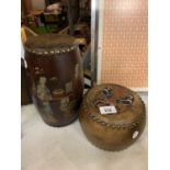 TWO ORIENTAL DRUMS