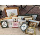 A LARGE COLLECTION OF FRAMED PICTURES
