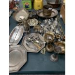 A QUANTITY OF SILVER PLATED ITEMS