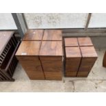TWO INDONESIAN WOOD STORAGE BOXES/COFFEE TABLES