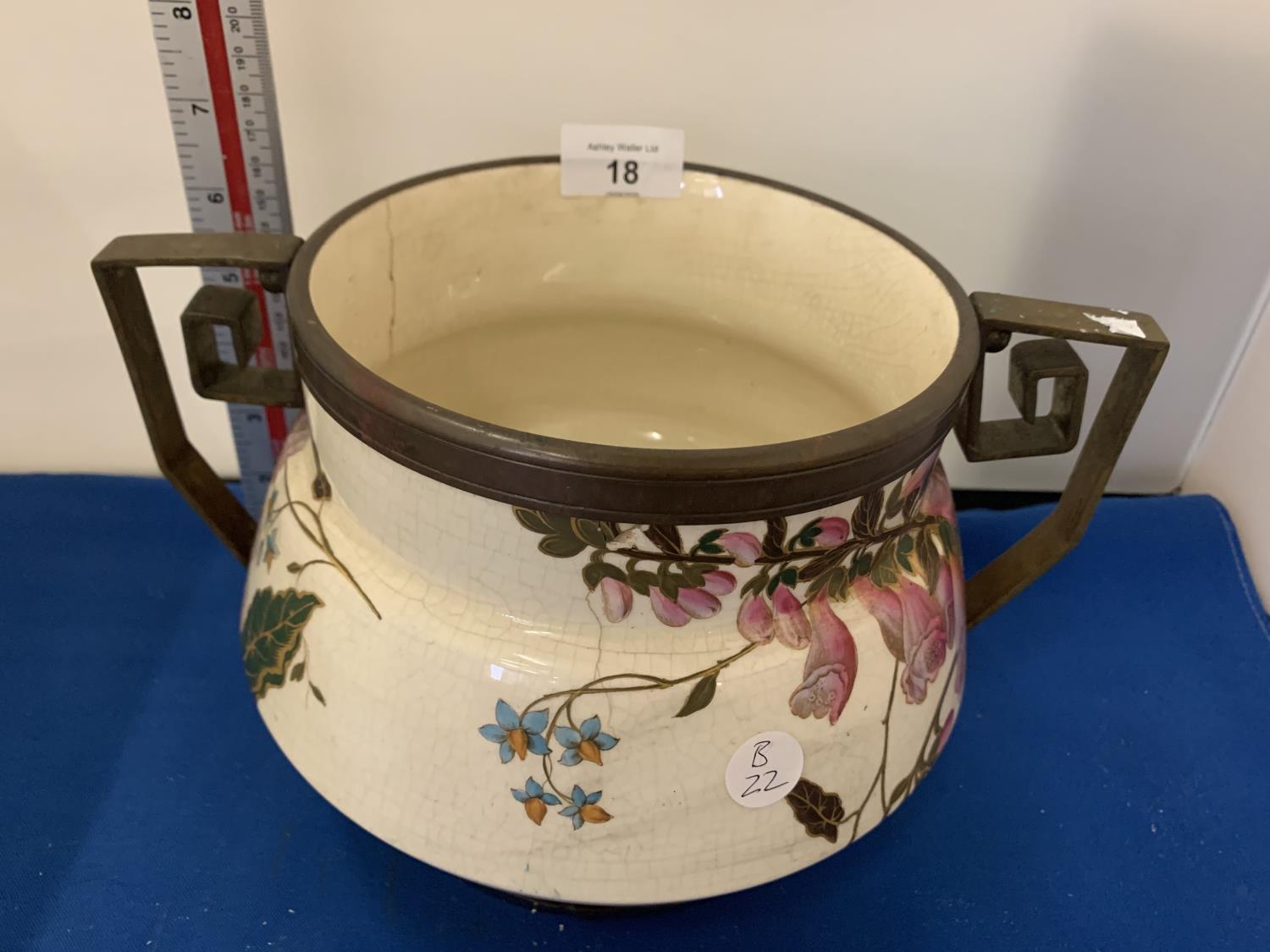 A J DEFIRES & SONS ART NOUVEAU TWIN HANLDED POT