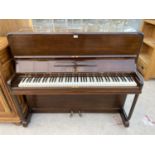 A B SQUIRE MAHOGANY OVERSTRUNG UPRIGHT PIANO
