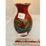 A SIGNED ANITA HARRIS HAND PAINTED SNAIL VASE