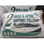 THREE PACKS (TWO PILLOWS PER PACK) OF NECK AND SPINE SUPPORT PILLOWS