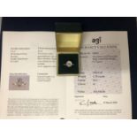 A 1.76 CARAT DIAMOND 18CT WHITE GOLD RING, WEIGHT 4.6 GRAMS