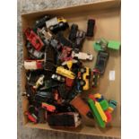 A QUANTITY OF MODEL TOY CARS ETC