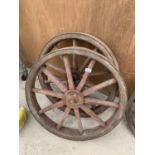 A PAIR OF VINTAGE WHEELS 69CM