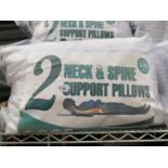 THREE PACKS (TWO PILLOWS PER PACK) OF NECK AND SPINE SUPPORT PILLOWS