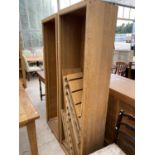 TWO OAK BOOKCASES