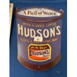 A METAL HUDSONS SOAP SIGN