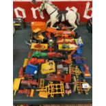 A LARGE COLLECTION OF TOY FARM MACHINERY ETC