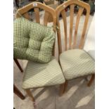TWO BEECH DINING CHAIRS