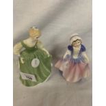 TWO SMALL ROYAL DOULTON LADY FIGURES TO INCLUDE 'DINKY DO' HN1678 AND 'FAIR MAIDEN' HN2211