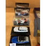 FIVE MODEL CARS SOME CASED