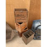 FOUR ORIGINAL VINTAGE 'DAVENPORTS BEER AT HOME' CRATES