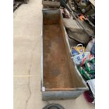 A GALVANISED TROUGH 186CM X 43CM HIGH