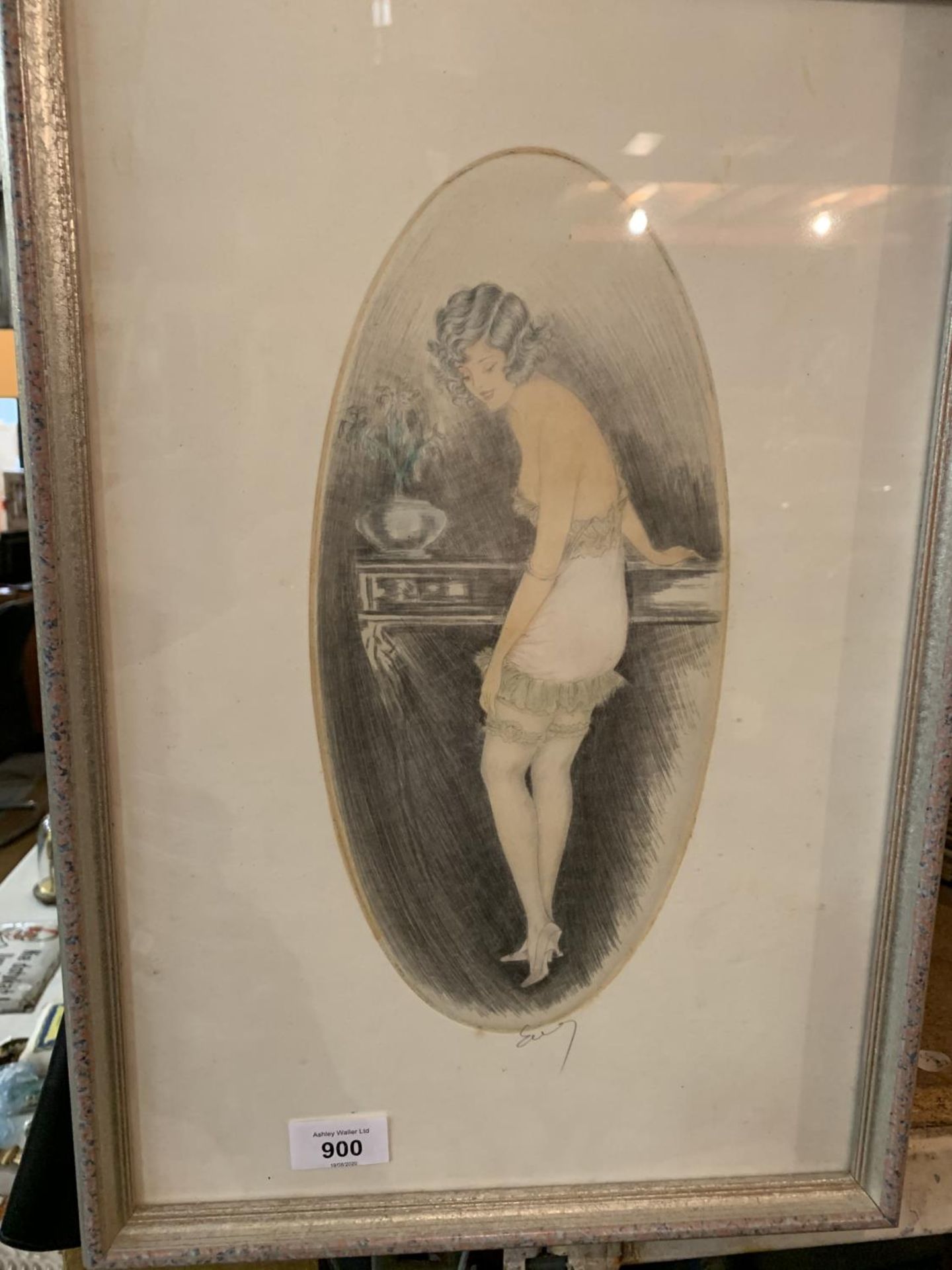 THREE FRAMED PICTURES OF LADIES - Image 3 of 4