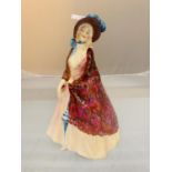 A ROYAL DOULTON FIGURINE PAISLEY SHAWL