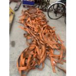 A LARGE QUANTITY OF WEBBING STRAPS