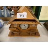 A CHALET STYLE MANTLE CLOCK