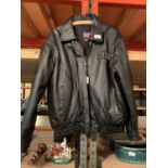 US NAVY LEATHER JACKET - M