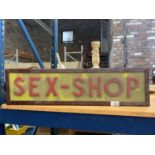 A SEX SHOP ILLUMINATED LIGHT BOX SIGN