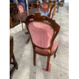 EIGHT VARIOUS MAHOGANY DINING CHAIRS