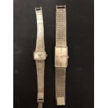 TWO LONGINES SILVER PLATED LADIES WIRST WATCHES