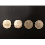 FOUR VARIOUS COINS